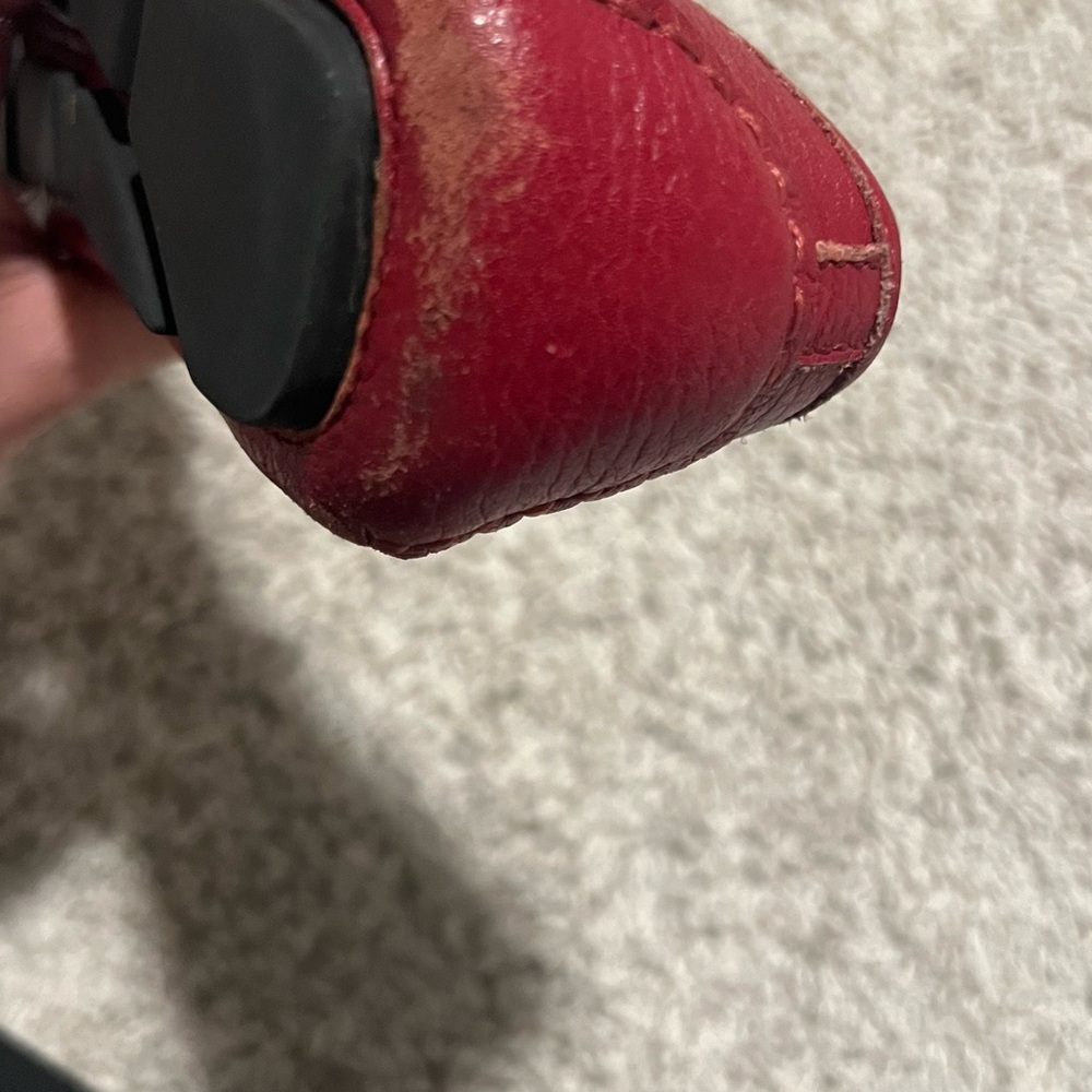 Michael Kors Red Flats with Silver Emblem - Picture 8 of 10